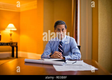 Unternehmer im Büro. Stockfoto