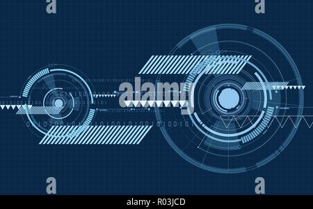 Vektor abstrakte technologische Display Grid Hintergrund design Stock Vektor