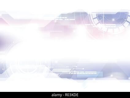 Technologische geometrische bunte Raum interface Abstract background vektor design Stock Vektor