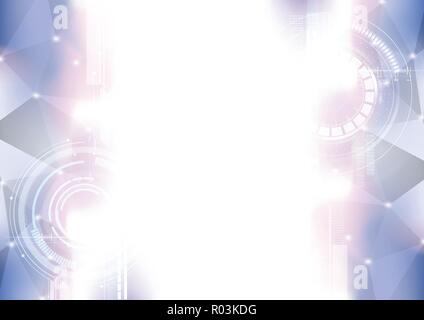 Technologische geometrische bunte vertikale Schnittstelle Abstract background vektor design Stock Vektor