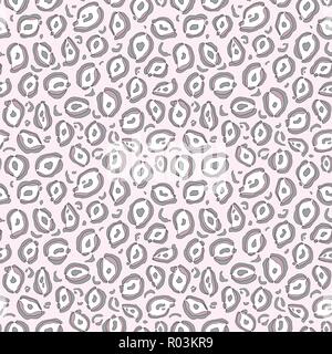 Hand gezeichnet Tierdruck nahtlose Muster. Abstrakt stilisierten cheetah Haut Hintergrund für Surface Design, Textil, Verpackung Papier, Tapeten, Phone Case Stock Vektor