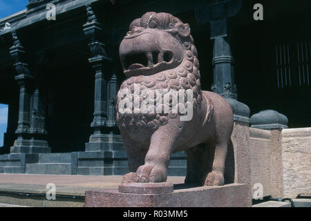 Löwe, Shripada Mandapam, Vivekananda Rock Memorial, Kanyakumari, Tamil Nadu, Indien, Asien Stockfoto