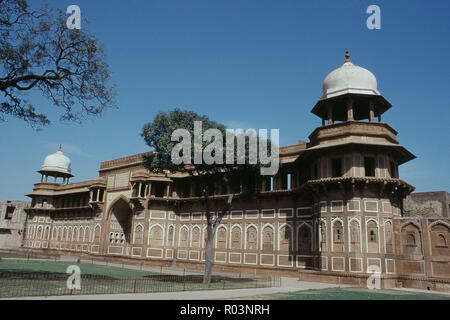 Blick auf jahangiri Mahal, Agra Fort, Agra, Uttar Pradesh, Indien, Asien Stockfoto