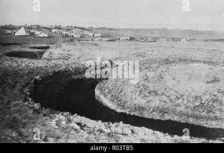 Bau von Gräben durch französische Soldaten, Thessaloniki, 1916, Griechenland Stockfoto