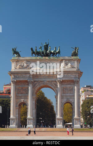 Triumphbogen (Arco della Pace). Mailand, Italien Stockfoto