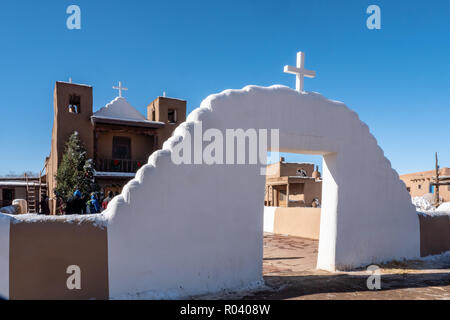 Kapelle San Geronimo in Taos Pueblo in New Mexico Stockfoto