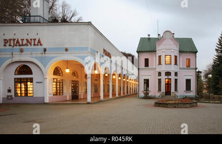 Jozef Dietl Square in Iwonicz-Zdroj. Polen Stockfoto