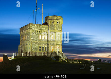 Cabot Tower auf dem Signal Hill in St. John's, Neufundland. St. John's, Neufundland und Labrador, Kanada. Stockfoto
