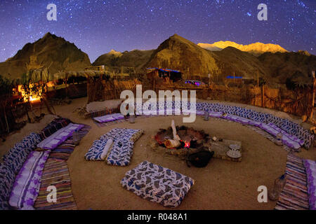 Nacht in der Wüste. South Sinai. Ägypten Stockfoto