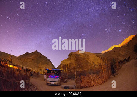 Nacht in der Wüste. South Sinai. Ägypten Stockfoto