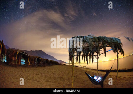 Nacht in der Wüste. South Sinai. Ägypten Stockfoto