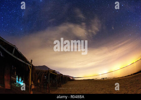 Nacht in der Wüste. South Sinai. Ägypten Stockfoto