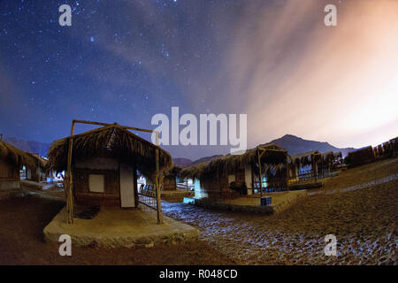 Nacht in der Wüste. South Sinai. Ägypten Stockfoto