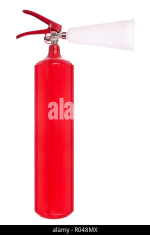 Feuerlöscher isoliert auf weißem Hintergrund Stockfoto