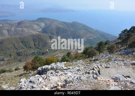 Blick vom Pantokrator Stockfoto