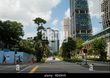 Singapur, Republik Singapur, Blick entlang der Beach Road Stockfoto