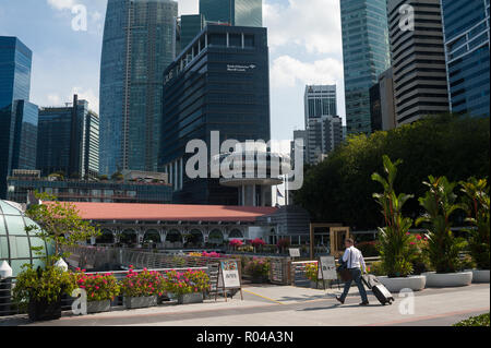 Republik Singapur, dem Geschäftsviertel in der Marina Bay Stockfoto