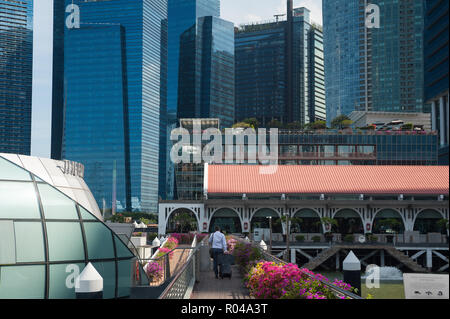 Republik Singapur, dem Geschäftsviertel in der Marina Bay Stockfoto