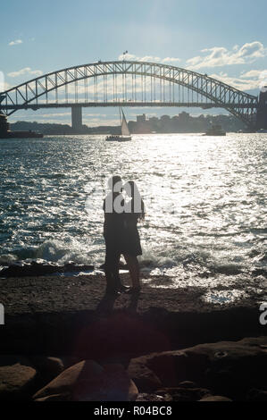 Sydney, Australien, Sydney Opera House und die Harbour Bridge Stockfoto