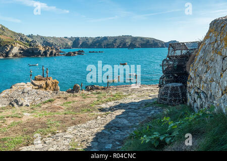 Saints Bay Harbor in Guernsey, Channel Island Stockfoto