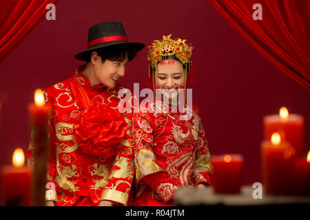 Chinesische klassische Hochzeit Stockfoto