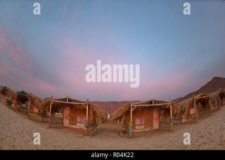 Beduinen Camp in Nuweiba, Taba Straße. South Sinai. Ägypten Stockfoto