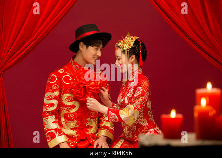 Chinesische klassische Hochzeit Stockfoto