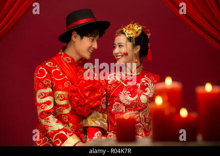 Chinesische klassische Hochzeit Stockfoto