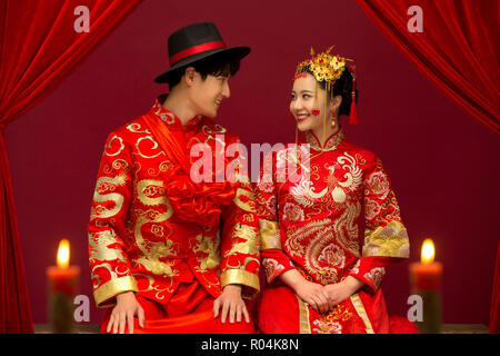 Chinesische klassische Hochzeit Stockfoto