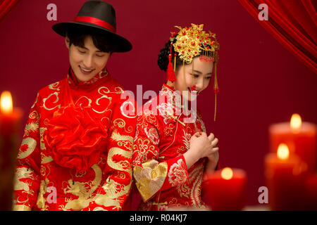 Chinesische klassische Hochzeit Stockfoto