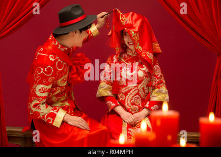 Chinesische klassische Hochzeit Stockfoto