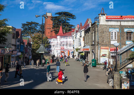 Fachwerkhäuser General Post Office, der Grat, Shimla (Simla), Himachal Pradesh, Indien, Asien Stockfoto