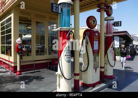 Wiederaufbau der Gilmore Tankstelle Stockfoto