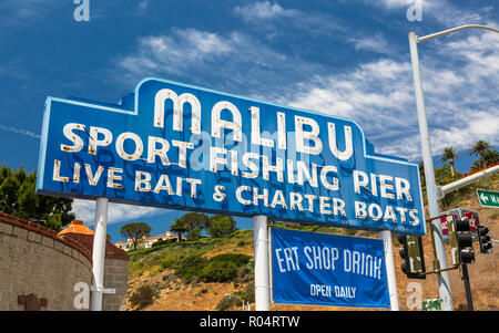 Malibu Pier, Malibu, Kalifornien, Vereinigte Staaten von Amerika, Nordamerika Stockfoto