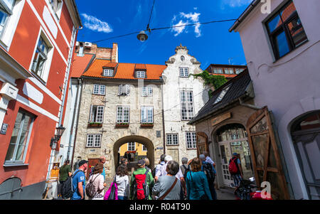 Das schwedische Tor, die Altstadt von Riga, Lettland, Baltikum, Europa Stockfoto