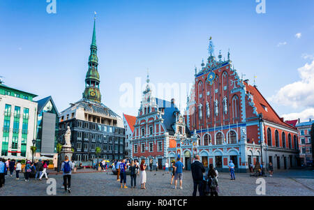 Schwarzhäupterhaus (Stadthalle), Weltkulturerbe der UNESCO, die Altstadt von Riga, Lettland, Baltikum, Europa Stockfoto