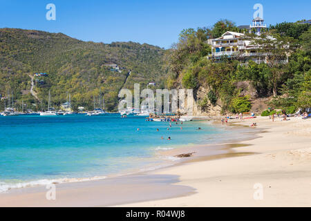 Prinzessin Margaret Strand, Bequia, Grenadinen, St. Vincent und die Grenadinen, Karibik, Karibik, Zentral- und Lateinamerika Stockfoto