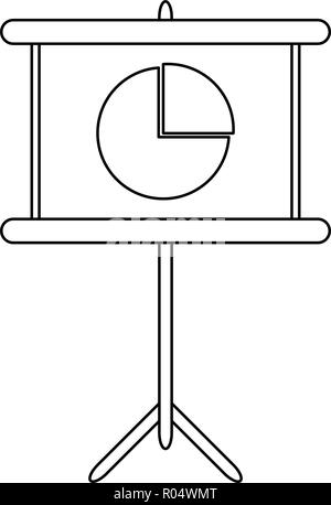 Statistische Grafik auf dem Whiteboard symbol Vektor illustration Graphic Design Stock Vektor