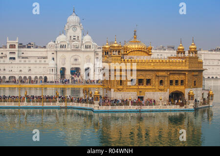 Harmandir Sahib (der Goldene Tempel), Amritsar, Punjab, Indien, Asien Stockfoto