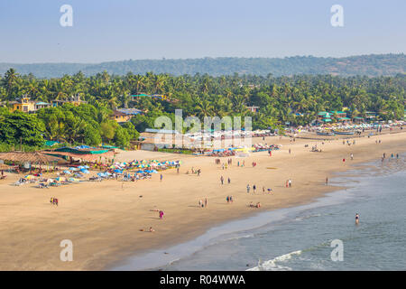 Anzeigen von Arambol Beach, Goa, Indien, Asien Stockfoto