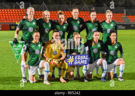 Madrid, Spanien. 31. Oktober, 2018. Vfl Wolfsburg Frauen der UEFA Champions League. Umlauf von 16, 2 Bein. Spiel zwischen Atlético de Madrid 0 vs 6 Wolfsburg in Madrid, Spanien. Pedro Ros Sogorb/Alamy leben Nachrichten Stockfoto