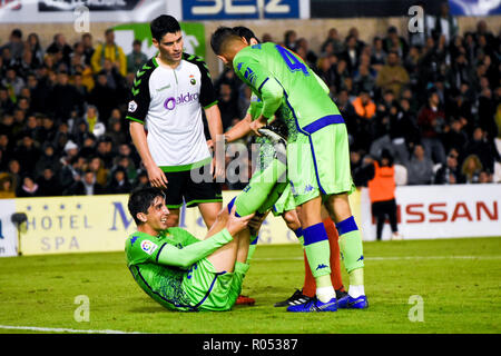 Santander, Spanien. 01. November 2018. Edgar Gonzalez (Real Betis) beim Fußballspiel der Spanischen King's Cup zwischen "Real Racing Club de Santander" und "Real Betis Blompie' bei El Sardinero Stadion am 1. November 2018 in Santander, Spanien. © David Gato/Alamy leben Nachrichten Stockfoto