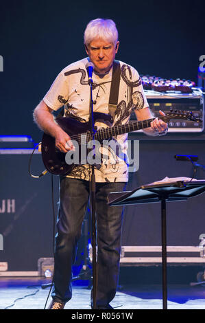 Hannover, Deutschland. 31 Okt, 2018. John Lees von John Lees' Barclay James Harvest führt live auf der Bühne des Theater am Aegi am 31. Oktober in Hannover, Deutschland 2018. | Verwendung weltweit Quelle: dpa/Alamy leben Nachrichten Stockfoto