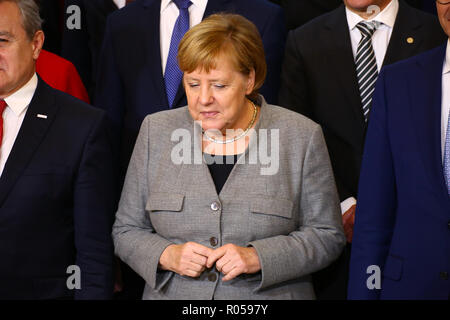 Warschau, Polen, 2. November 2018: Die deutsche Bundeskanzlerin Angela Merkel verbindet polnischen Regierung für Konsultationen. © Jake Ratz/Alamy leben Nachrichten Stockfoto