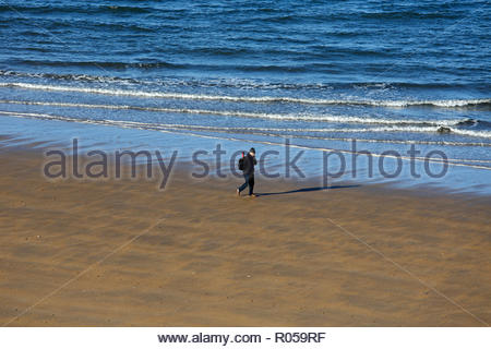 Gullane, Vereinigtes Königreich. 2. November 2018. UK Wetter: Sonnig aber kalt Tag auf Gullane Bents Strand, East Lothian, Schottland. Quelle: Craig Brown/Alamy leben Nachrichten Stockfoto