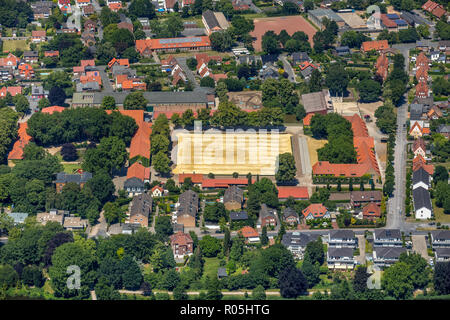 Luftaufnahme, NRW-Landgestüt, Sassenberger Straße, Sternberg Straße, Warendorf, Münsterland, Nordrhein-Westfalen, Deutschland, Europa, DE Stockfoto