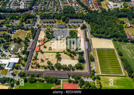 Luftaufnahme, Überblick Warendorf, Sportschule der Bundeswehr, Rifle Club" hinter den drei Brücken'eV, DEULA Westfalen-Lippe, Dr. med. -Rau-Alle Stockfoto