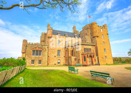 Schloss von Mey der Highlands in Schottland, Vereinigtes Königreich. Stockfoto