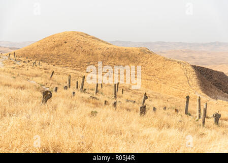 Khaled Nabi Friedhof, in der Gokcheh Dagh Hügel der turkmenischen Sahra in Golestan, nördlichen Iran gelegen Stockfoto