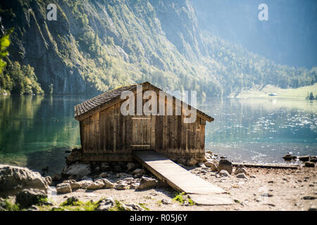 Obersee, Nationalpark Berchtesgaden, Deutschland, Europa. Stockfoto